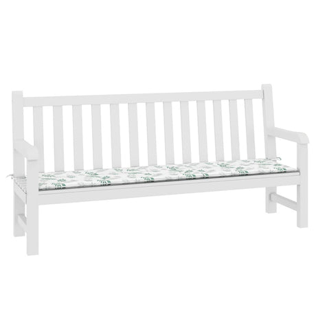 Vidaxl tuinbankkussen bladpatroon 200x50x4 cm stof