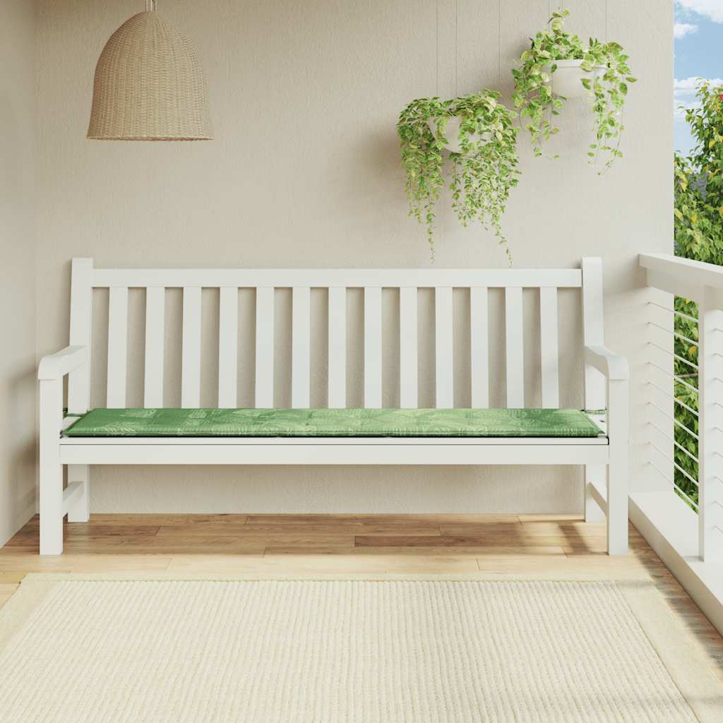 Vidaxl tuinbankkussen bladpatroon 200x50x4 cm stof