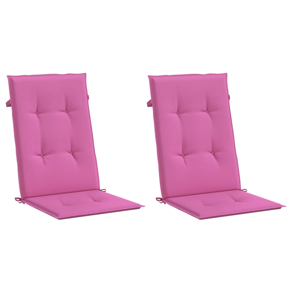 Vidaxl Garden Stol Puder Høj ryglæn 2 St 120x50x3 cm stof Pink