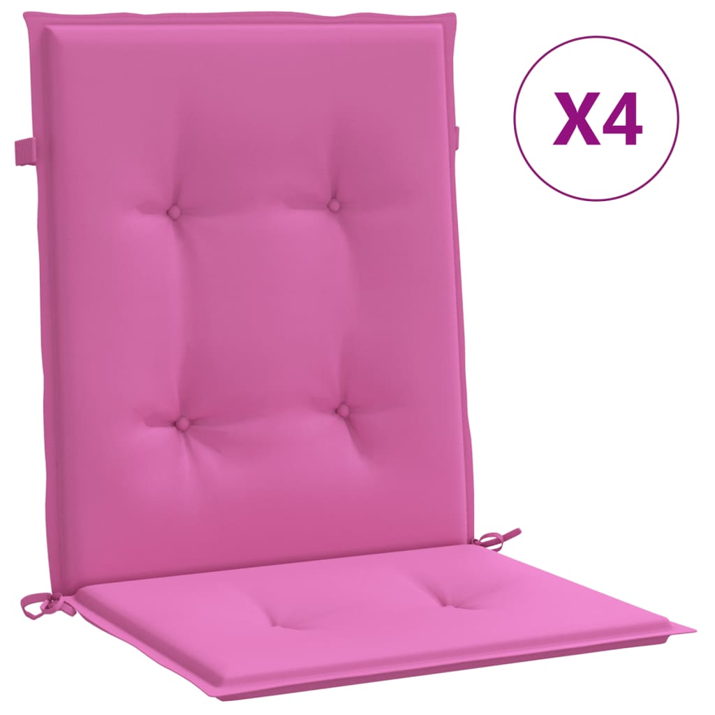 Vidaxl Stull Këssen 4 PCs niddereg Back Stëbs Pink