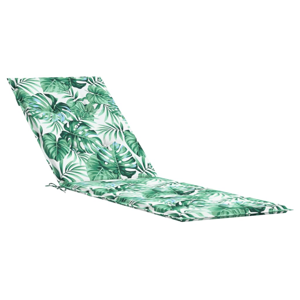 Vidaxl Patio chaise coussin motif de feuille de feuille oxford tissu