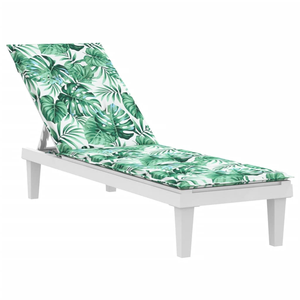 Vidaxl Patio chaise coussin motif de feuille de feuille oxford tissu