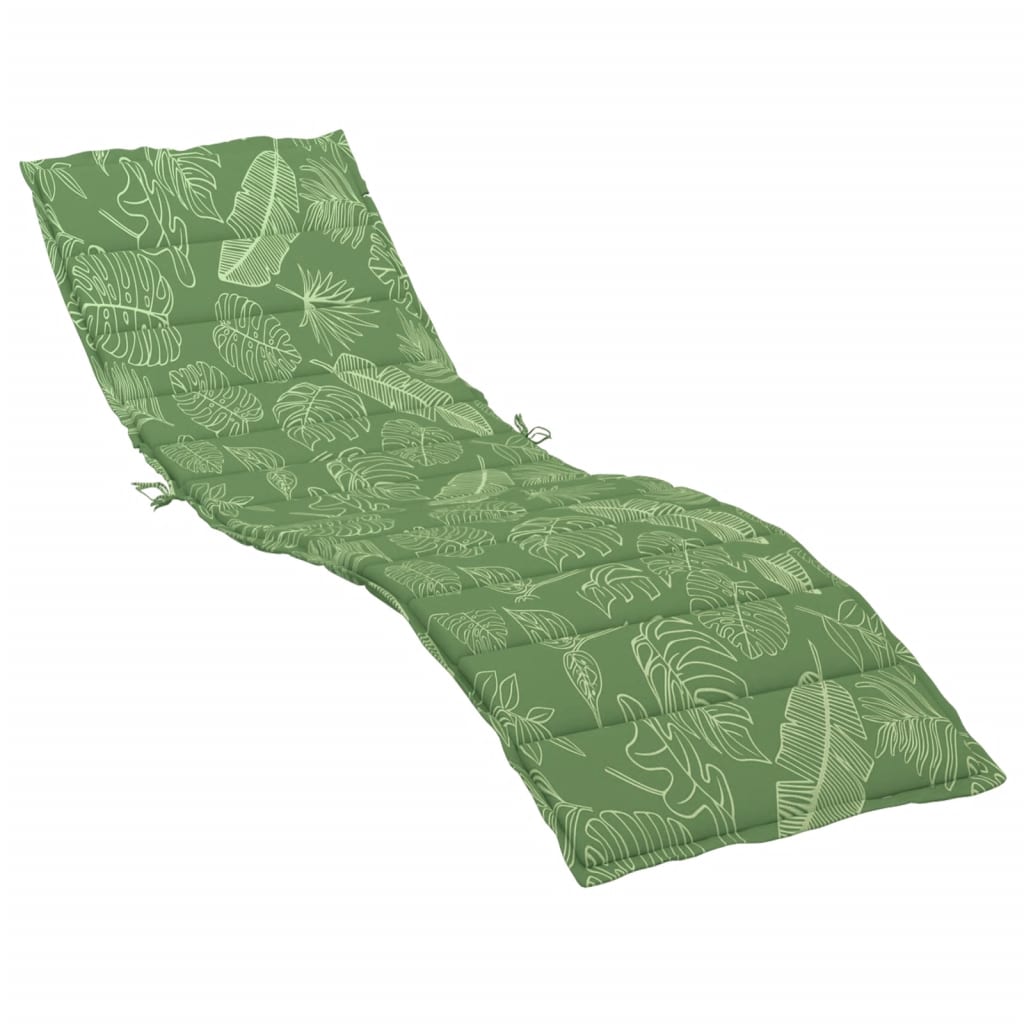 Vidaxl Lounger Cushion Leaf motif oxford tissu