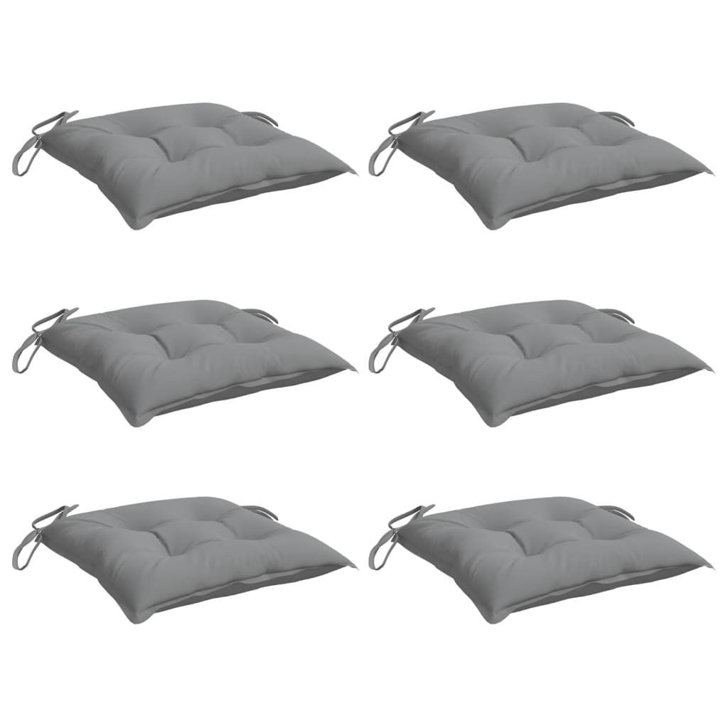 Vidaxl Chair cushions 6 pcs 40x40x7 cm Oxford fabric gray