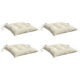 Vidaxl stoelkussens 4 st 40x40x7 cm oxford stof crèmewit