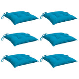 Coussins de chaise vidaxl 6 pcs 40x40x7 cm tissu oxford bleu clair