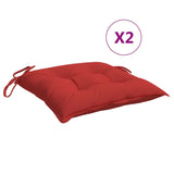 VIDAXL -Stuhlkissen 2 PCs 40x40x7 cm Oxford Stoff rot