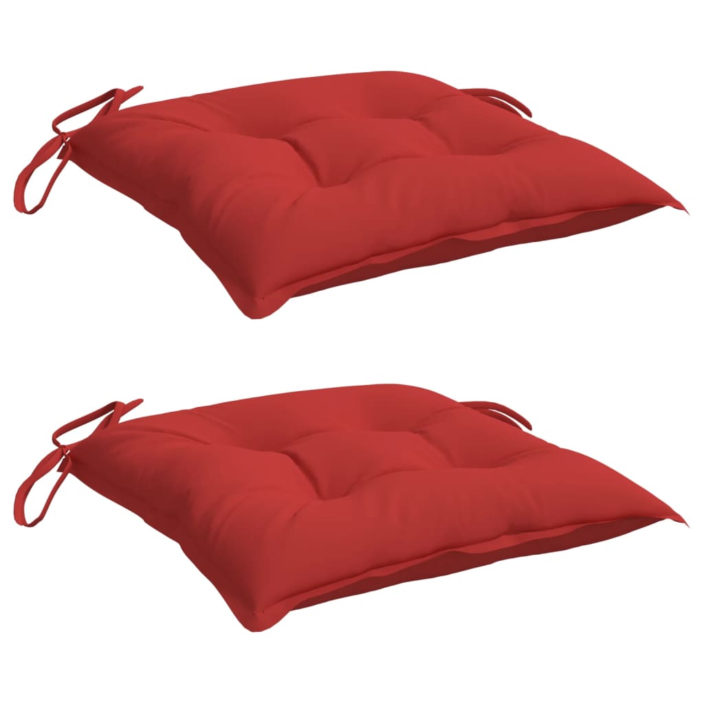 VIDAXL -Stuhlkissen 2 PCs 40x40x7 cm Oxford Stoff rot