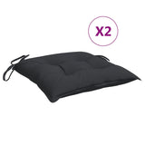 Blazine za stol Vidaxl 2 pcs 40x40x7 cm oxford tkanina črna