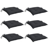 Vidaxl Chair cushions 6 pcs 40x40x7 cm Oxford fabric black