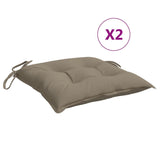 Coussins de chaise vidaxl 2 pcs 40x40x7 cm oxford tissu taupe