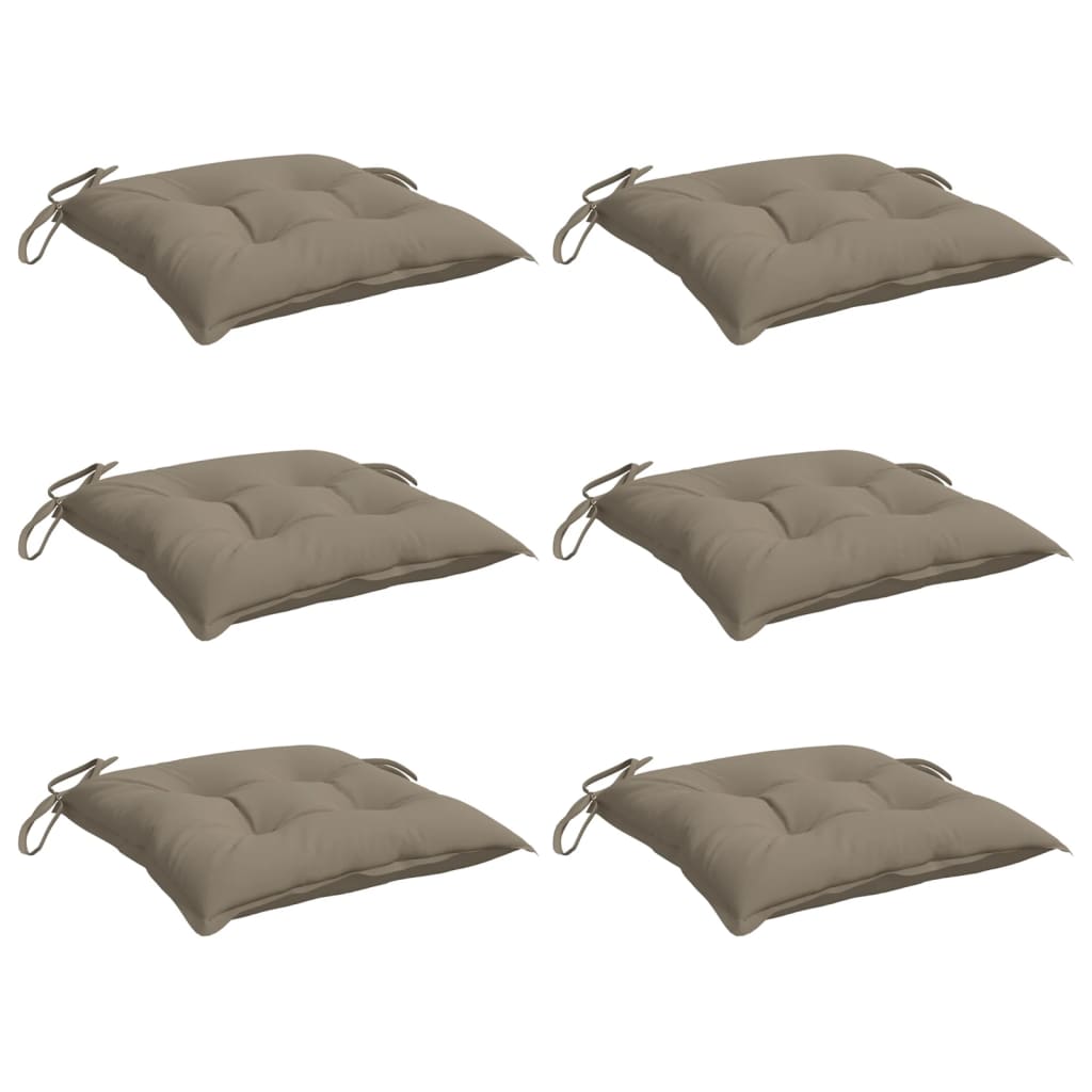 Vidaxl stolpuder 6 PCS 40x40x7 cm Oxford Fabric Taupe