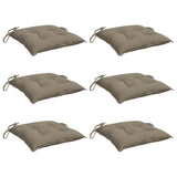 Vidaxl stolpuder 6 PCS 40x40x7 cm Oxford Fabric Taupe