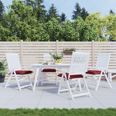 Vidaxl stoelkussens 4 st 40x40x7 cm oxford stof wijnrood
