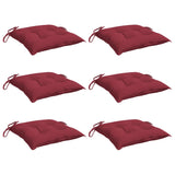 Blazine za stol Vidaxl 6 pcs 40x40x7 cm Oxford tkanina vino rdeča