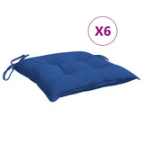 Vidaxl stoelkussens 6 st 40x40x7 cm oxford stof blauw