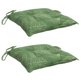 VidaXL chair cushions 2 pcs leaf pattern 40x40x7 cm fabric