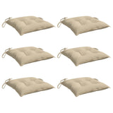 Vidaxl palletkussens 6 st 50x50x7 cm oxford stof beige