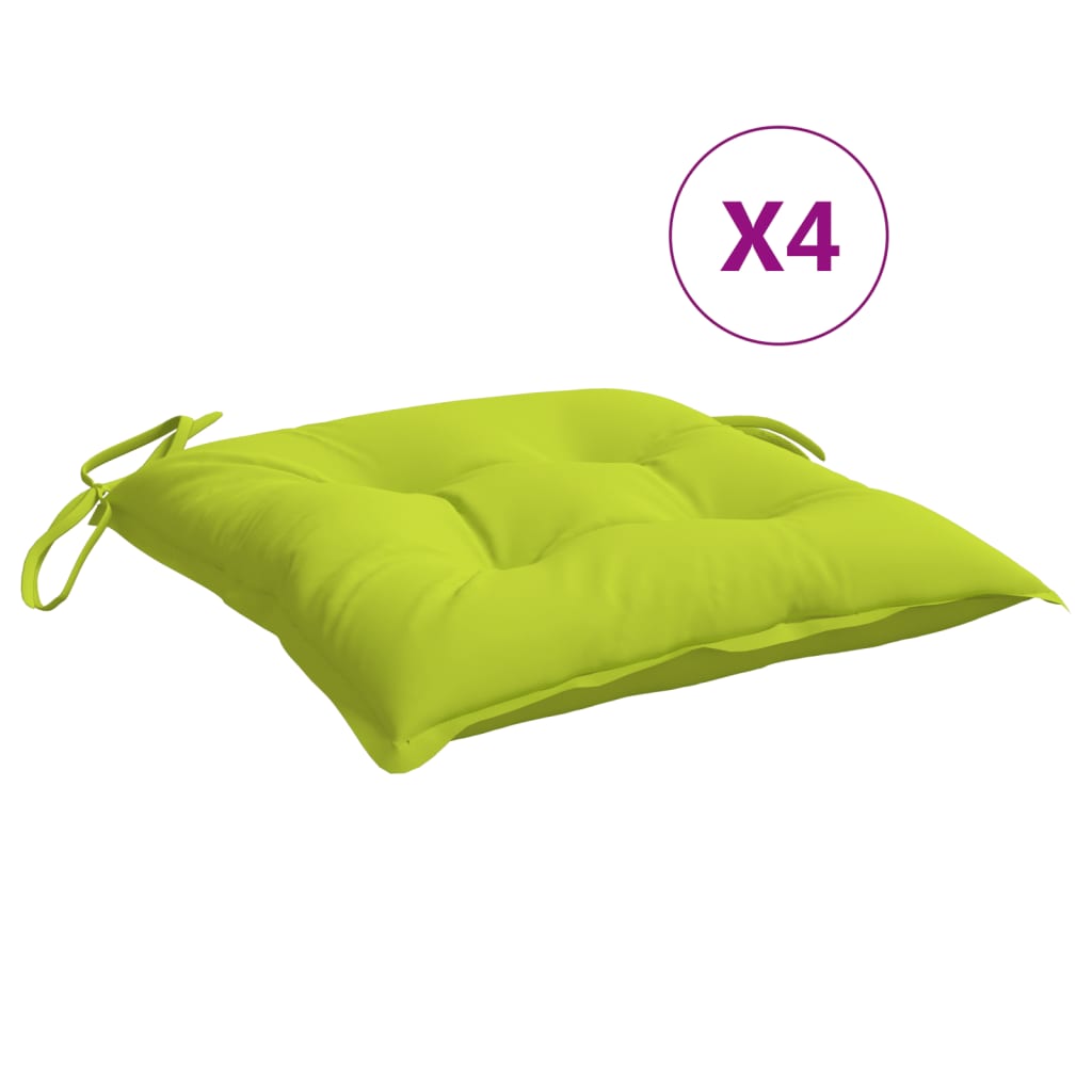 Vidaxl Palletkuddar 4 ST 50X50X7 CM Oxford Tyg Bright Green