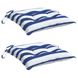 Vidaxl Chair cushions 2 st 50x50x7 cm fabric striped white and blue