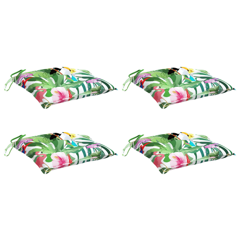 Vidaxl Chair cushions 4 st 50x50x7 cm fabric multi -colored