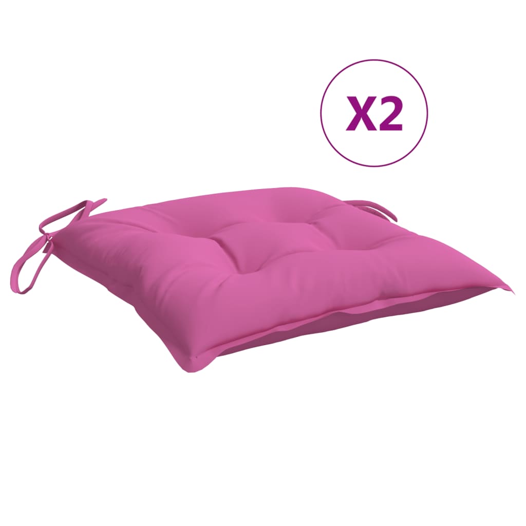 Vidaxl stoelkussens 4 st 50x50x7 cm oxford stof roze