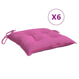 Vidaxl stoelkussens 6 st 50x50x7 cm oxford stof roze