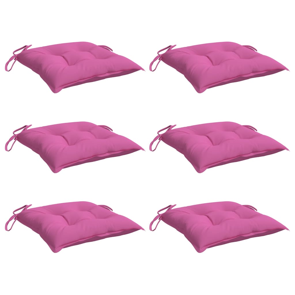 Cojines de silla Vidaxl 6 st 50x50x7 CM Oxford Fabric Pink