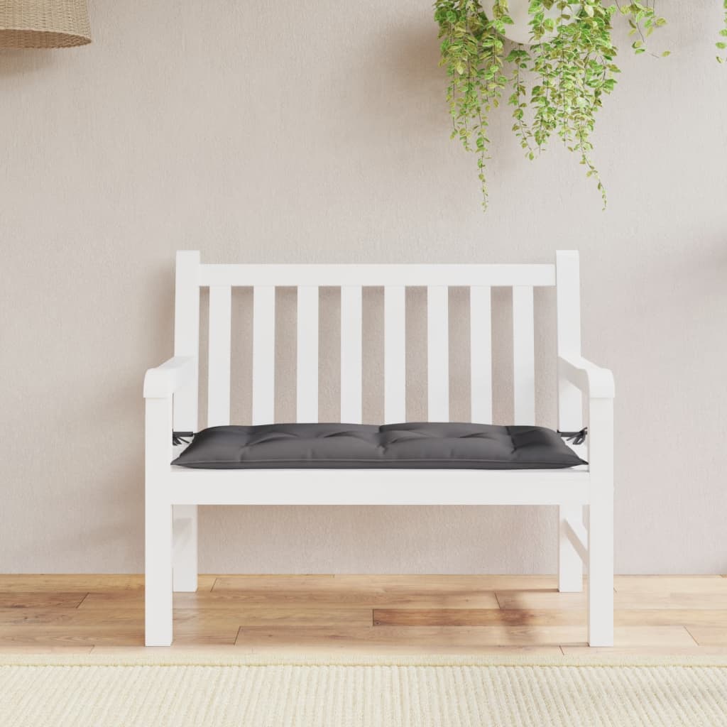 Vidaxl Garden Bench Cushion 100x50x7 CM Oxford Fabric Anthracite -färgad