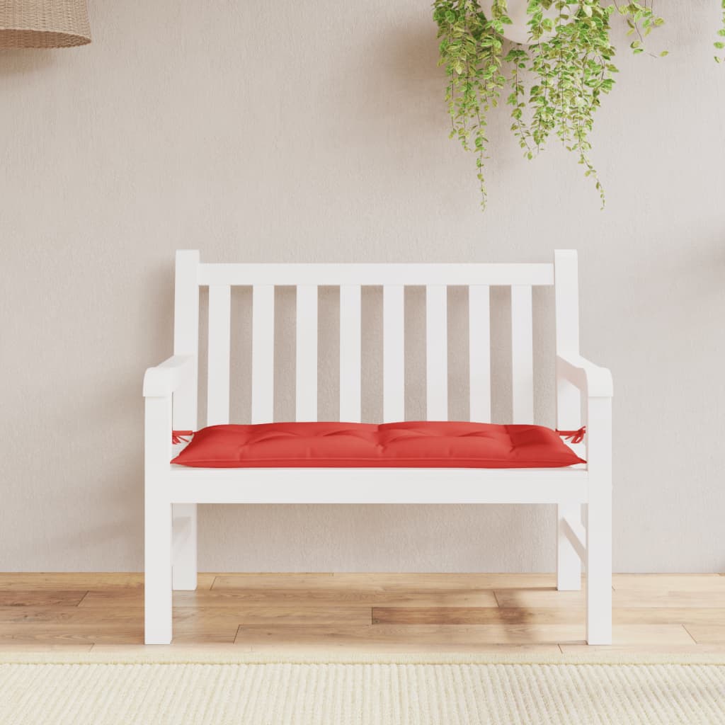 Vidaxl Garden Bench Poduszka 100x50x7 Cm Oxford Tkanina czerwona