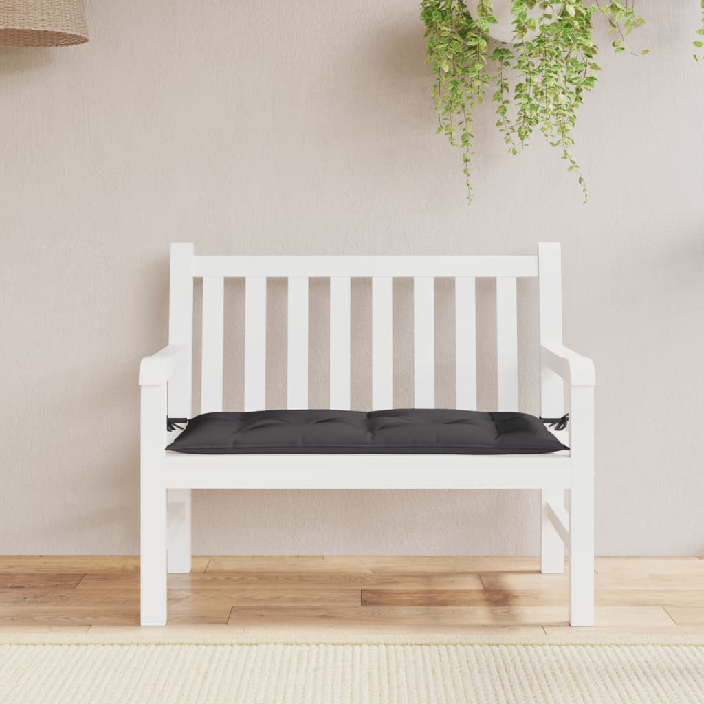 Vidaxl Garden Bench Poduszka 100x50x7 Cm Oxford Tkanina Czarna