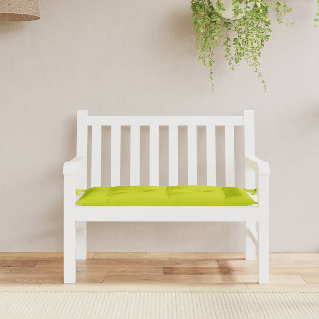 Vidaxl Garden Bench Kissen 100x50x7 cm Oxford Stoff klar grün