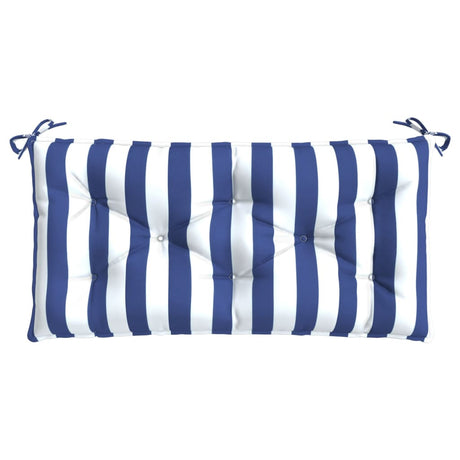 Vidaxl tuinbankkussen 100x50x7 cm stof gestreept wit en blauw