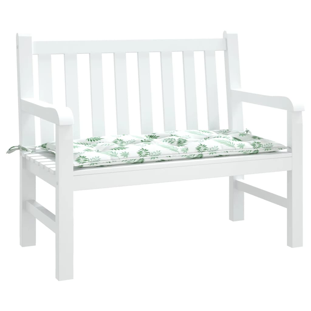 Vidaxl Garden Bench Cushion 100x50x7 cm Oxford Fabric Leaf Pattern