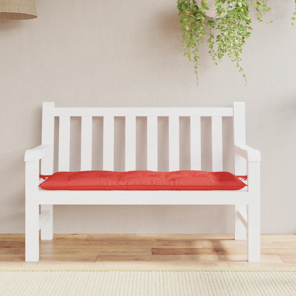 Vidaxl Garden Bench Poduszka 120x50x7 CM Oxford Tkanina czerwona