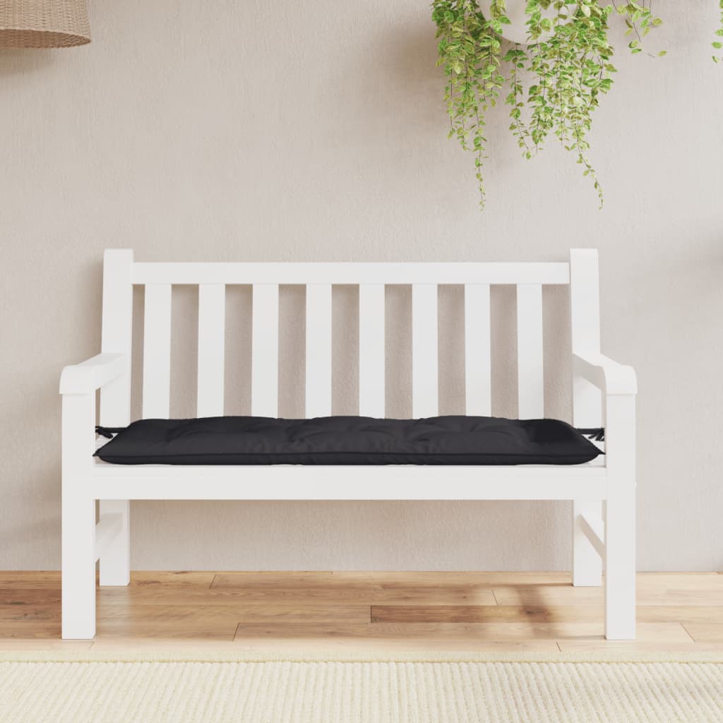 Vidaxl Garden Bench Poduszka 120x50x7 CM Oxford Tkanina Czarna