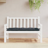 VidaXL Garden bench cushion checker pattern 120x50x7 cm fabric black