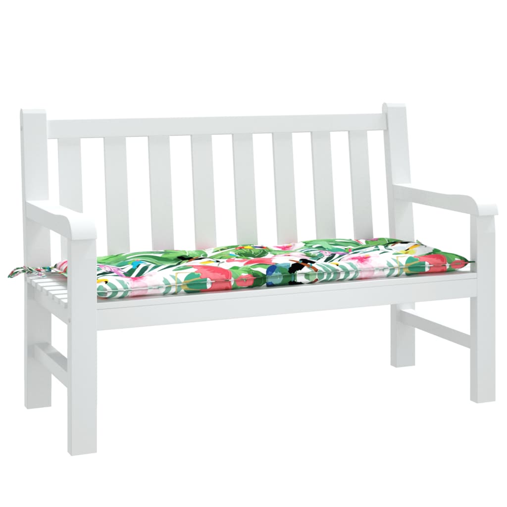 VIDAXL Garden Bench blazina 120x50x7 cm tkanina večkološka