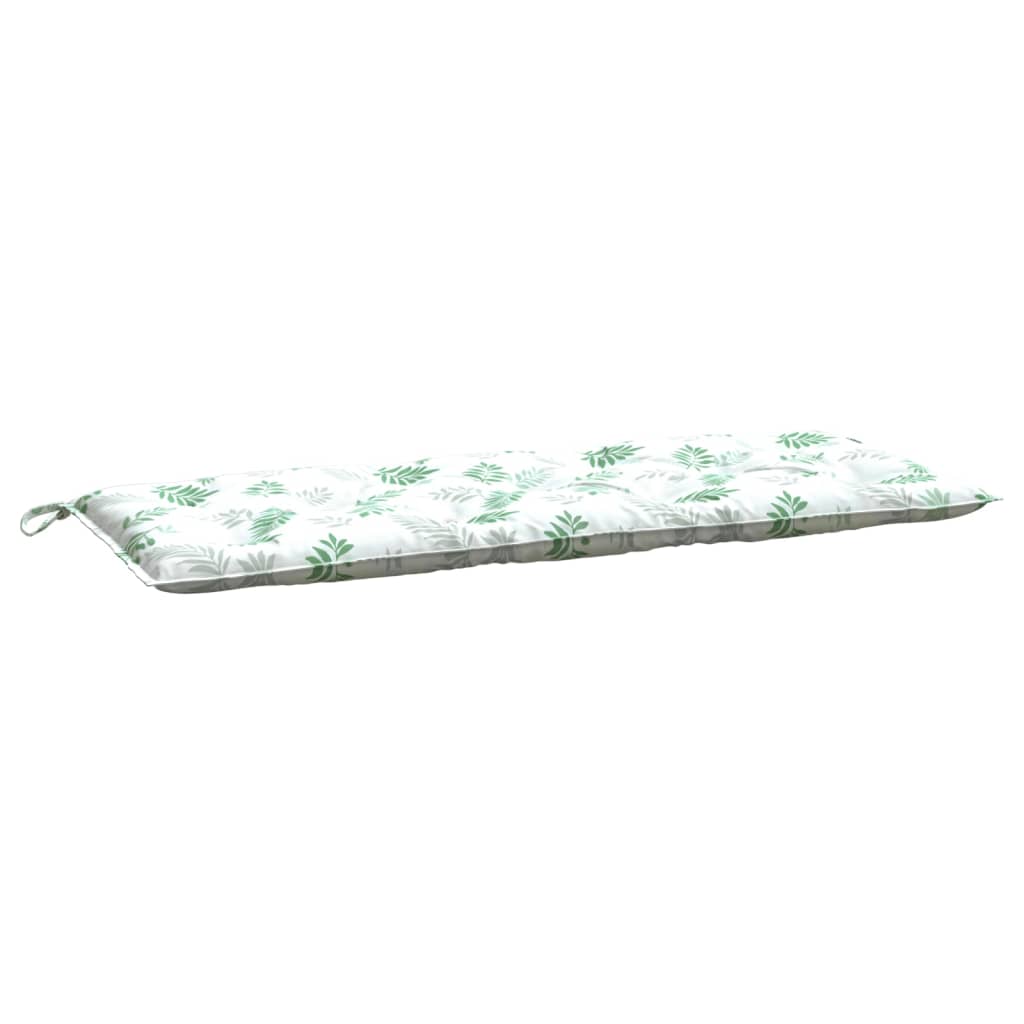 Vidaxl Garden Bench Cushion Leaf Pattern 120x50x7 cm stoff