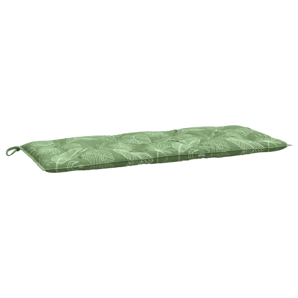 Vidaxl Garden Bench Cushion Leaf Mönster 120x50x7 cm Tyg