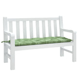 Vidaxl Garden Bench Cushion Leaf Mönster 120x50x7 cm Tyg