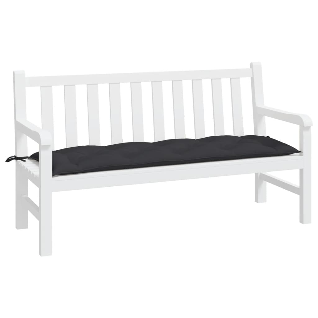 Vidaxl Garden Bench Cushion 150x50x7 cm Oxford tyg svart