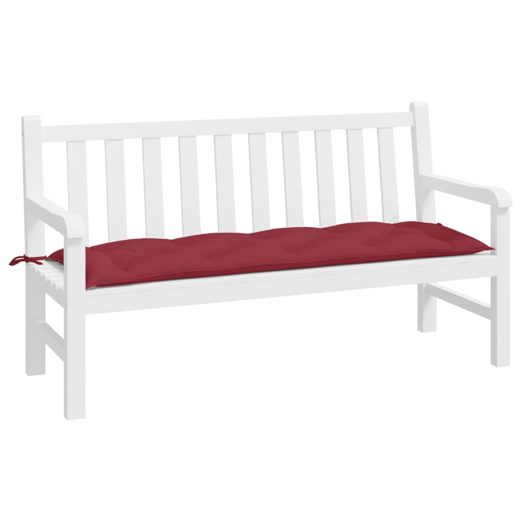 VIDAXL Garden Bench Blaža 150x50x7 cm Oxford tkanina vino rdeče