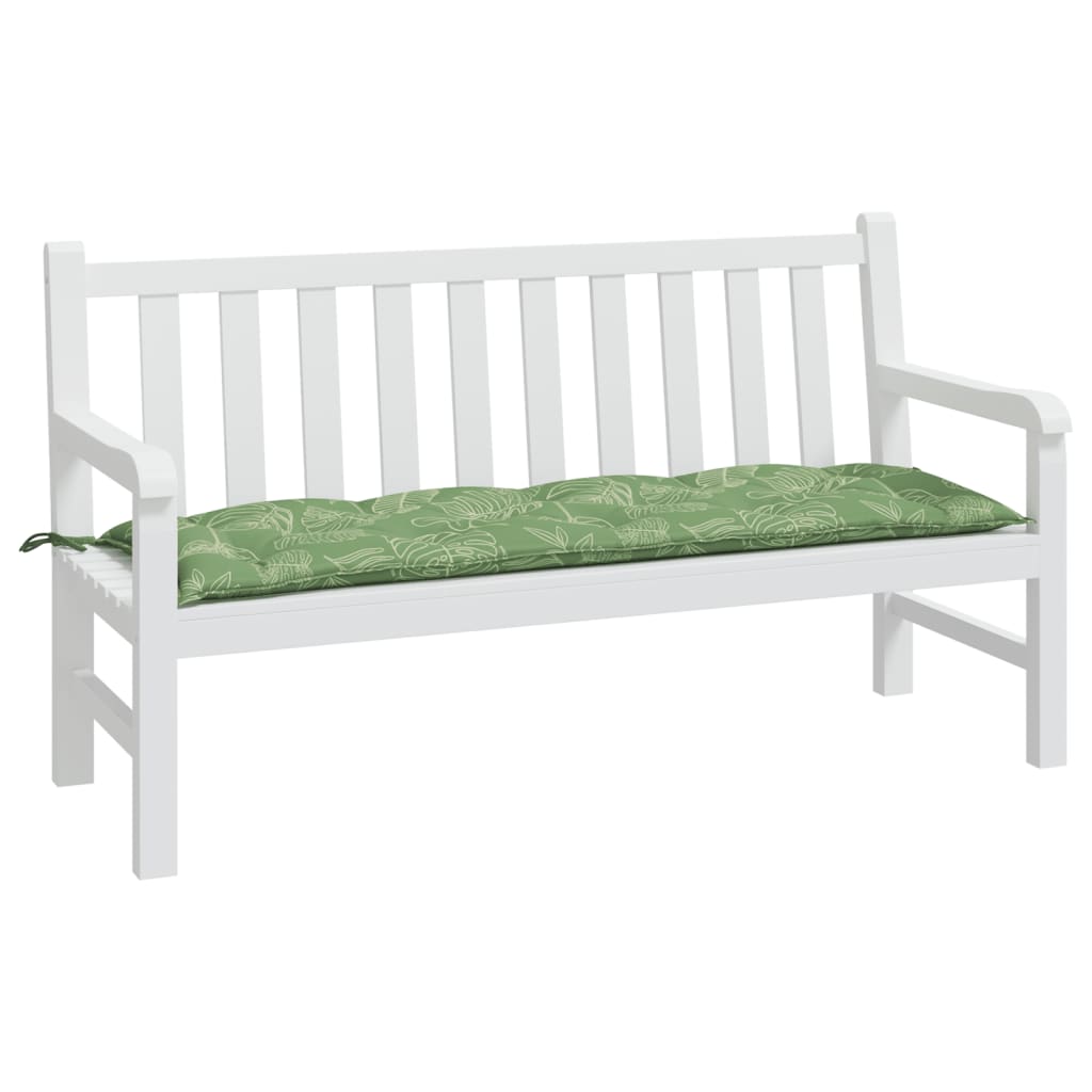 Vidaxl Garden Bench Cushion 150x50x7 cm Oxford stoffbladmønster