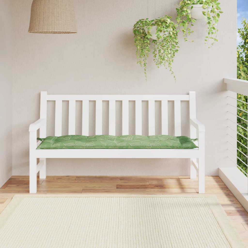 Vidaxl Garden Bench Cushion 150x50x7 cm Oxford stoffbladmønster