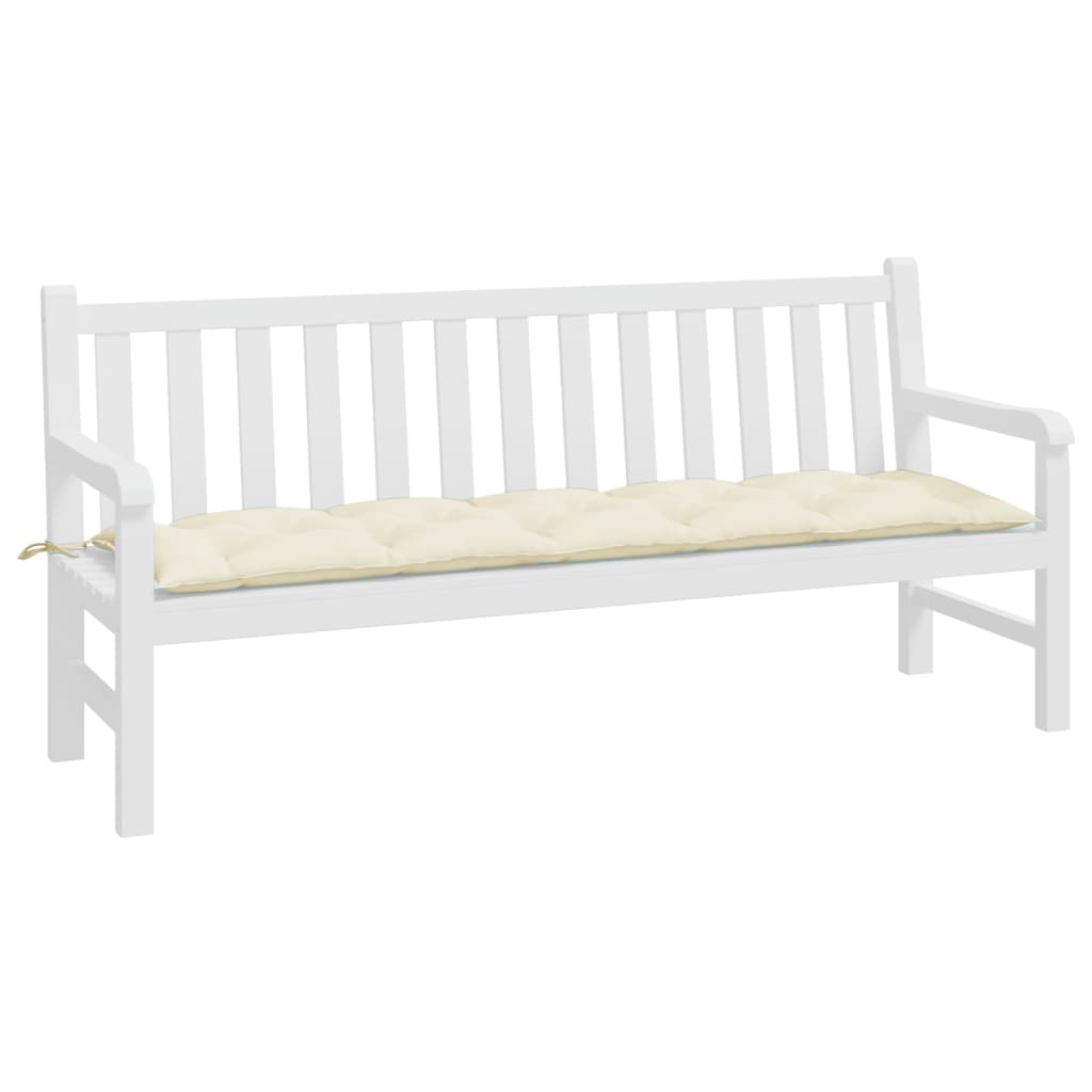 Vidaxl tuinbankkussen 180x50x7 cm oxford stof crèmekleurig