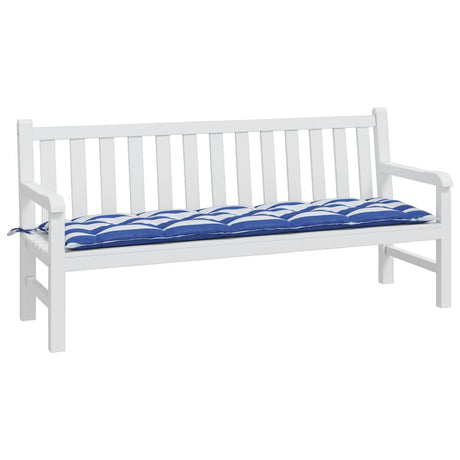 Vidaxl bankkussen gestreept 180x50x7 cm stof gestreept wit en blauw
