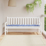 VidaXL Bank cushion striped 180x50x7 cm fabric striped white and blue