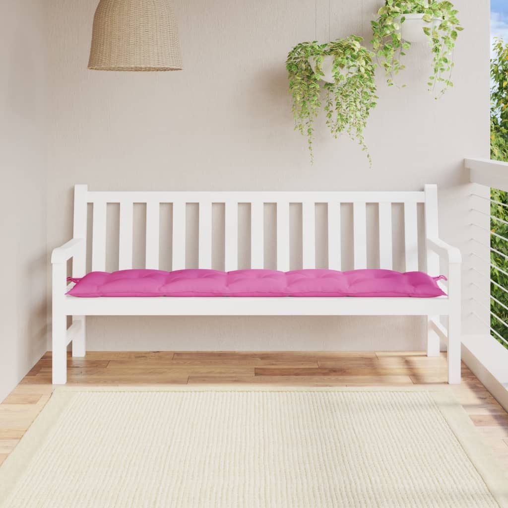 VIDAXL Garden Bench Blaža 180x50x7 cm Oxford tkanina roza