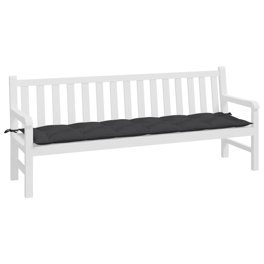 VIDAXL Garden Bench Blaža 200x50x7 cm tkanina črna